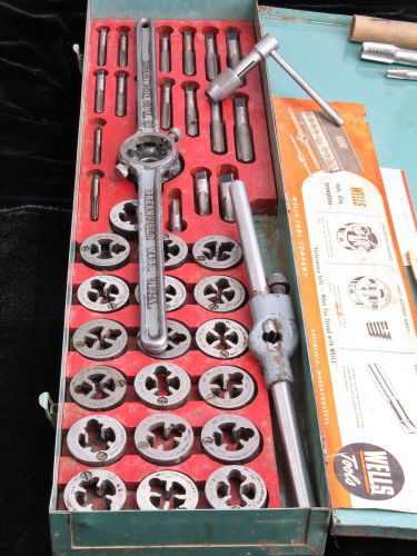 Antique WELLS TOOL CO Greenfield Little Giant  Tap &amp; Die Set Used