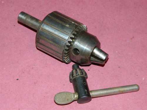 Jacobs 6A Drill Chuck with 1/2&#034; Straight Shank Arbor W- Chuck Key Machinist Tool