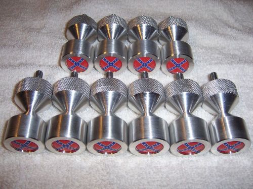 Two hole pins. small. lot 5 sets! 1/2&#034; to 1-1/8&#034; knurled, aluminum, rebel flag. for sale