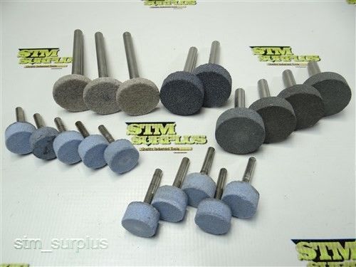 New!! lot of 19 grinding wheels 1&#034; to 1-1/2&#034; with 1/4&#034; to 3/8&#034; mandrels for sale