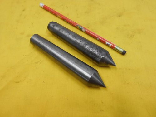 LOT of TWO - 3 MORSE TAPER LATHE CENTERS engine dead metal holder tool mt