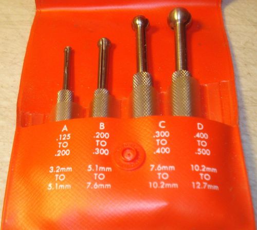 STARRETT 4 PIECE SMALL HOLE GAGE SET NO. S829EZ FOR GENERAL WORK
