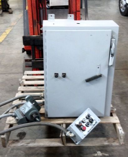 BRIDGEPORT TEXTRON POWER FEED WITH CONTROL PANEL BOX SELLING FOR PARTS