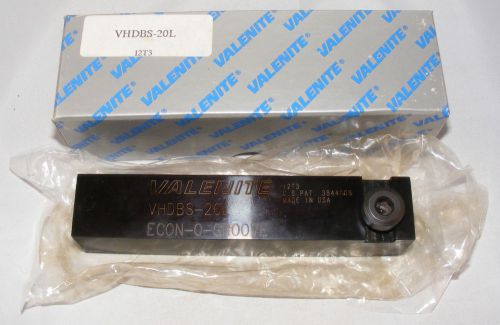 Valenite vhdbs-20l econ-o-groove 12t3 lathe tool holder new in original box-nos! for sale