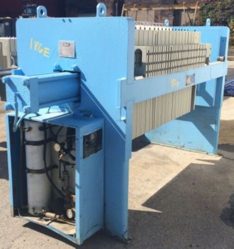 Used filter press, aqua care 15 cu. ft. 36&#034; plate and frame press for sale