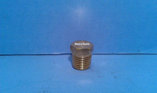 Hex head brass plug 1/4 inch mnpt pipe bushing adapter air fuel gas water for sale