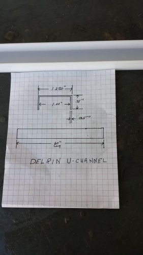 Delrin natural, U channel, 60&#034; long