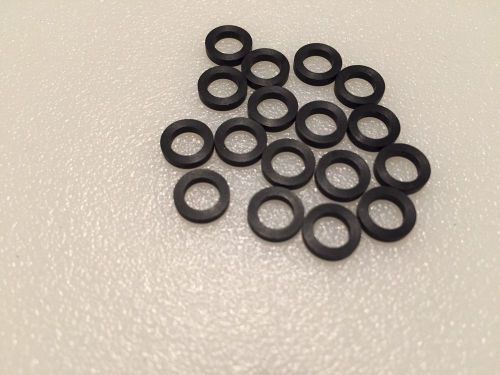 Polyurethane Spacer 3/16&#034; ID x 5/16&#034; OD X 1/16&#034; Wide 50 A Blk Washer.     25 Pcs