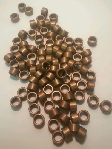 Lot of 100 brass/copper bushings lathe metal work 10/16&#034; OD 7/16&#034; ID 6/16&#034; H