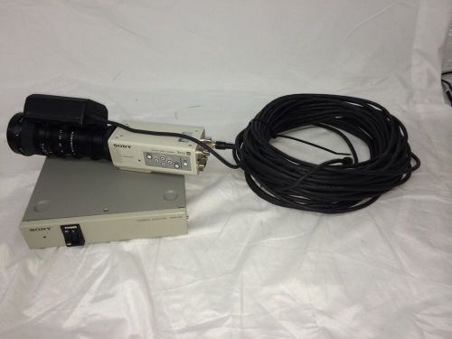Sony dxc-390 color camera w/ fujinon tv-z vcl-614wea cma-d2 and cable for sale