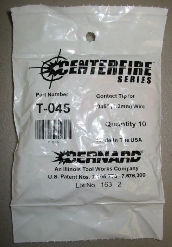 Bernard centerfire series t-045 contact tips .045 - qty 10 for sale
