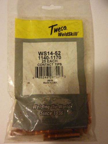 TWECO  WS14-52  1140-1170  MIG CONTACT TIPS  QTY. 25  FREE SHIPPING!!!!