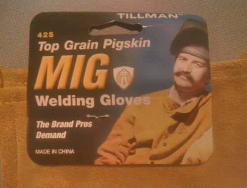 Tillman gold top grain pigskin unlined premium grade mig welders gloves 42s for sale