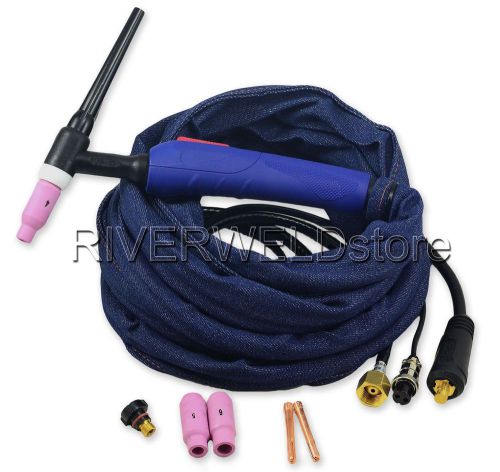 Wp-17-12 12-foot 4 meter 150a air-cooled tig welding torch complete, euro style for sale