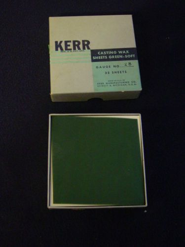 Dental kerr casting wax sheets green - soft gauge #28 for sale