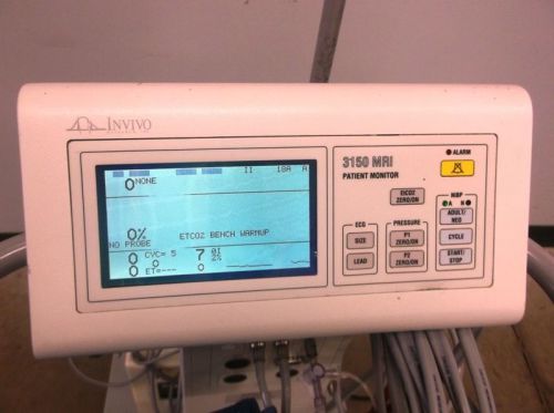 INVIVO RESEARCH 3150 MRI PATIENT MONITORING SYSTEM with 3155 MVS MONITOR