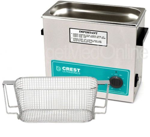Crest 0.75gal benchtop ultrasonic cleaner w/timer+cover+basket, cp230t for sale