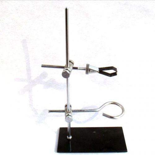 Portable mini lab support stand (height 30cm) ring clamp for test tube flask New