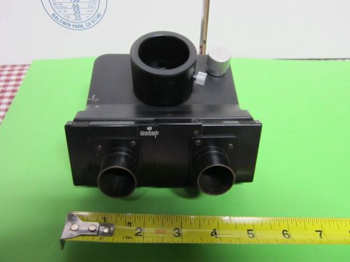 MICROSCOPE TRINOCULAR HEAD  LEITZ WETZLAR GERMANY OPTICS BIN#MAZ