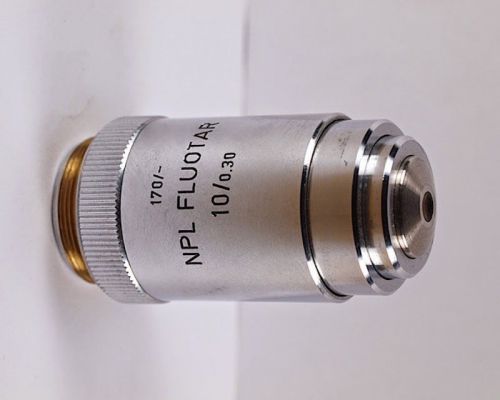 Leitz NPL Fluotar 10x /.35 170mm TL Microscope Objective