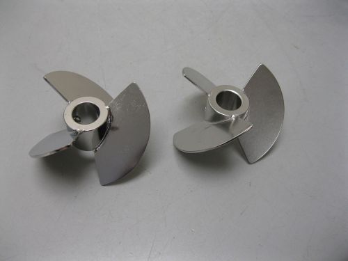 Lot (2) Stainless Steel Mixing Blade 5/8&#034; ID NEW H2 (1724)