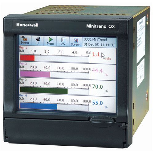 Honeywell minitrend qx digital recorder 8 input tvmiqx-80-0-22-3-010-000100-000 for sale