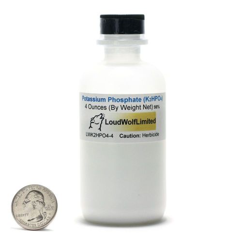 Potassium Phosphate &#034;Dibasic&#034; / Fine Powder / 4 Ounces / 99.8% Pure / Food Grade