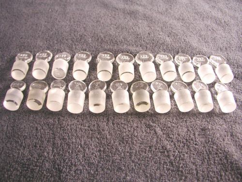 LAB GLASS PINCH HEAD STOPPERS #22  LOT OF 22 UNITS SOLID
