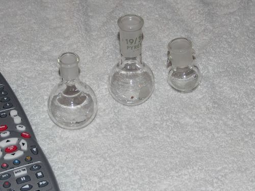 Assorted boiling flask,pyrex50ml,kimas50ml,labglass 15ml (1lot 3pcs) for sale