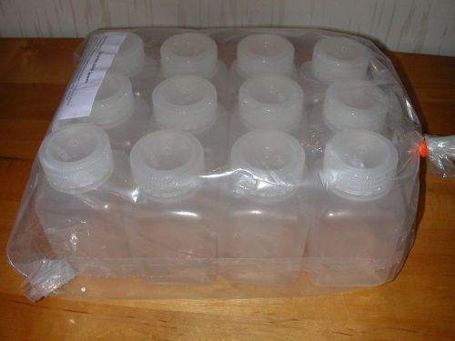 (12) twelve nalgene wide mouth square storage bottle pp 250ml 2110-0008 for sale