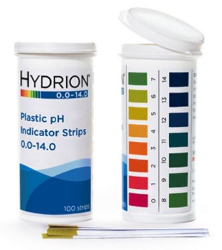 MICRO ESSENTIALS PH INDICATOR STRIPS HYDRION 0 14 VIALS OF 100 9800 NEW