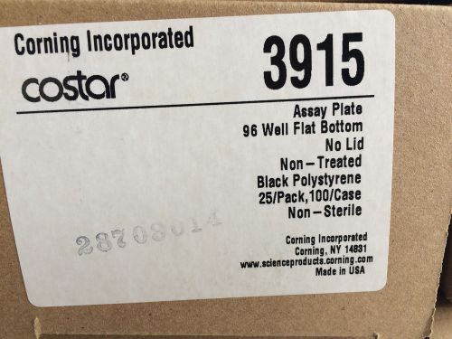 NEW Box of 25 Corning Costar 3915 Assay Plate 96-Well Flat Bottom No Lid