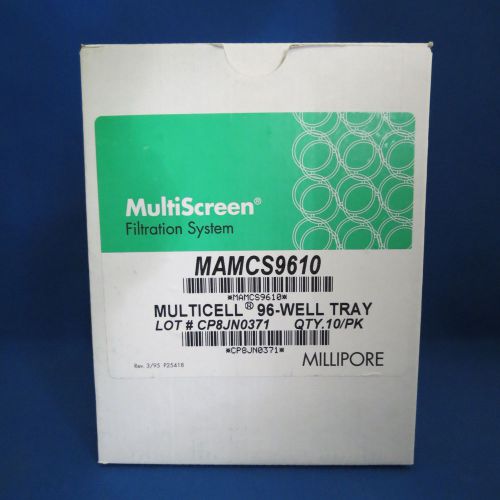 Millipore multiscreen multicell 96 well culturetrays mamcs9610 pk/10 for sale