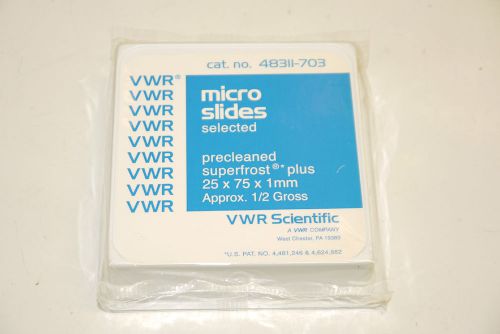 NEW VWR 48311-703 MICRO SLIDES SELECTED PRECLEANED SUPERFROST PLUS 25 X 75 X 1