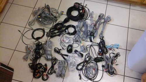 HUGE lot of lab instrument cords connectors Grass Switchcraft EKG research vinta