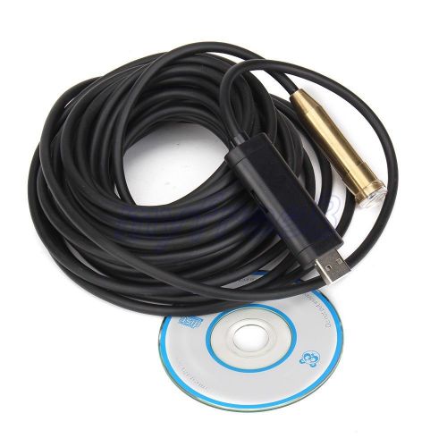 Usb borescope 10m endoscope inspection copper tube pipe camera with 4 leds for sale