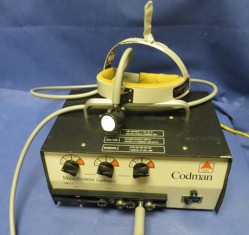 Codman MC-3 1503X Microsystem Light Source With 24-3002 Headlamp