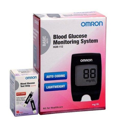 Best blood glucose monitor omron hgm-112 with 10 strips free @ martwaves for sale
