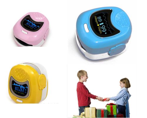 Kids use child/pediatric finger spo2 pr pulse oxygen oximeter cms50qb color lcd for sale