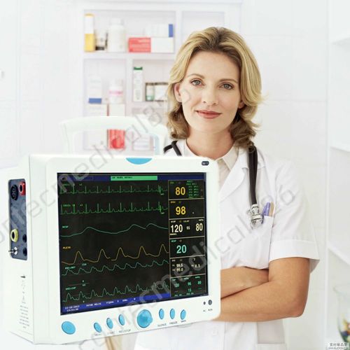 CE FDA CMS9000 ICU patient monitor ECG/NIBP/SPO2/TEMP/RESP/PR+ETCO2+Printer+2IBP