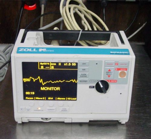Zoll m series monitor biphasic, 12 lead ecg  aed spo2 for sale