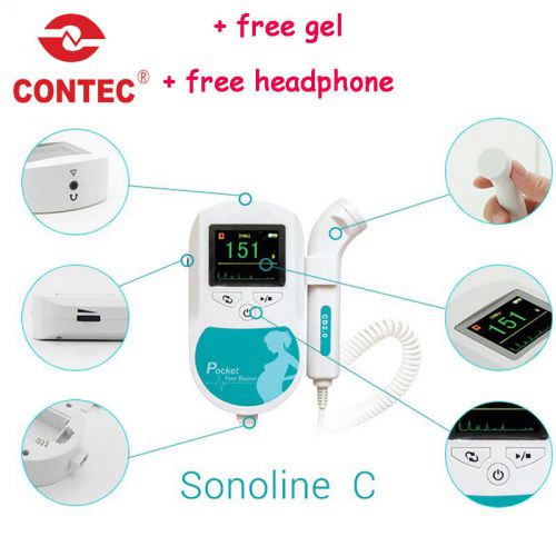 Sale!fetal doppler 2mhz probe backlight oled screen +free gel and headphone for sale