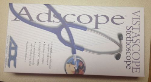 &#034;new&#034; adc model 655 adscope vistascope stethoscope burgundy adult 22&#034; for sale