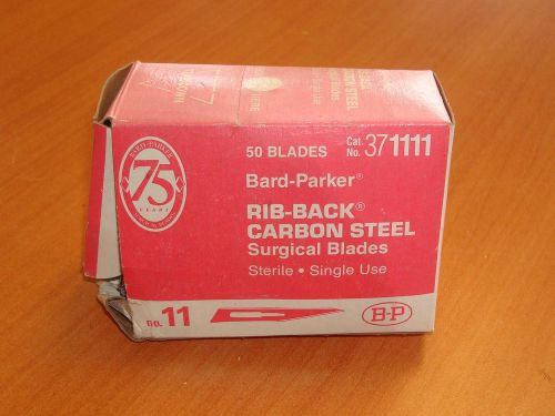 Bd bard-parker #11 surgical blades carbon steel 47/bx #371111 sterile aspen for sale