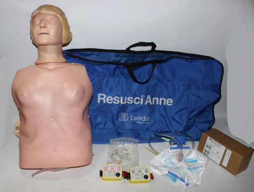 Laerdal Resusci Anne CPR Training Dummy Manikin Torso + Two ResusciTIMER