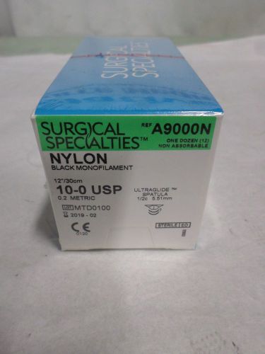 Surgical Specialties Nylon Black Monofilament A9000N - 1 Dozen - 02-2019