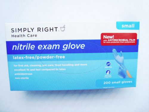 Simply Right Brand Nitrile Exam Gloves Large/Medium/Small- Blue- 200 ct.