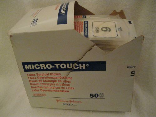 JOHNSON &amp; JOHNSON MICRO TOUCH SURGICAL GLOVES  SIZE 6