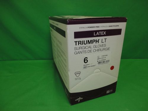 Medline triumph lt latex surgical gloves - size 6 [mds108060lt] box/50 for sale