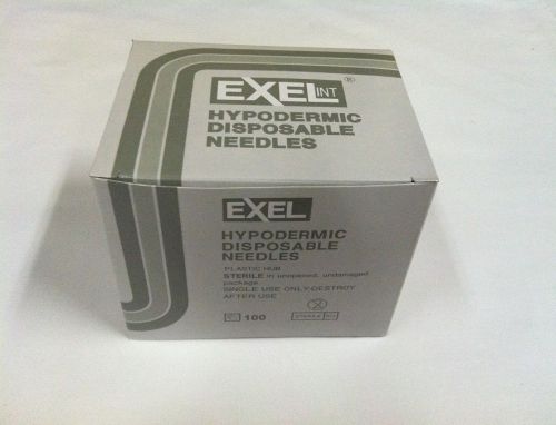 Exel Hypodermic Needles 27G x 1  1/4&#034;, REF 26427, 100/Box, Exp. 2018-09